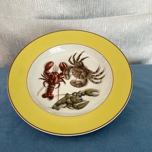 A Mottahedeh Design,  set of 5 soup bowls, Fruits of the Sea Pattern